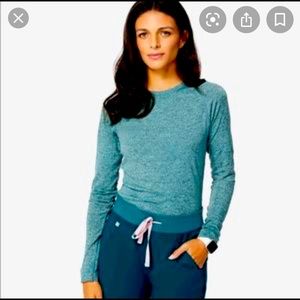 Figs scrubs new Caribbean blue XS Salta top